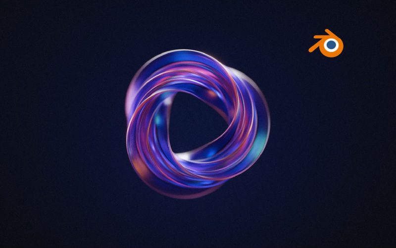 Blender有机多边螺旋动画-太阳鸽鸽资源站