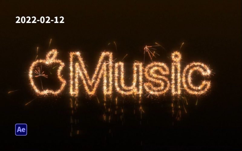 AppleMusic烟花LOGO-太阳鸽鸽资源站