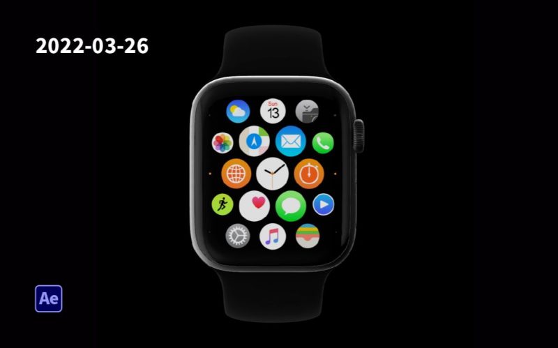 苹果手表桌面UI动效-太阳鸽鸽资源站