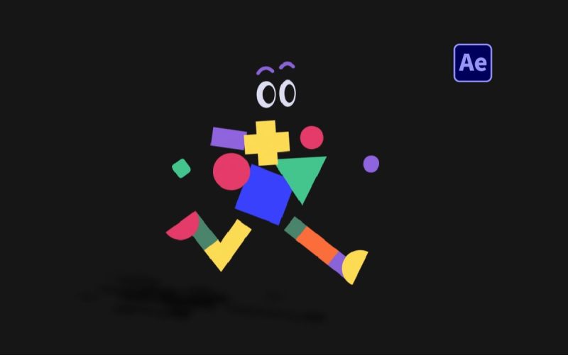 几何角色奔跑动画-太阳鸽鸽资源站