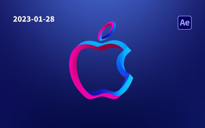 苹果涩谷店动态logo-太阳鸽鸽资源站