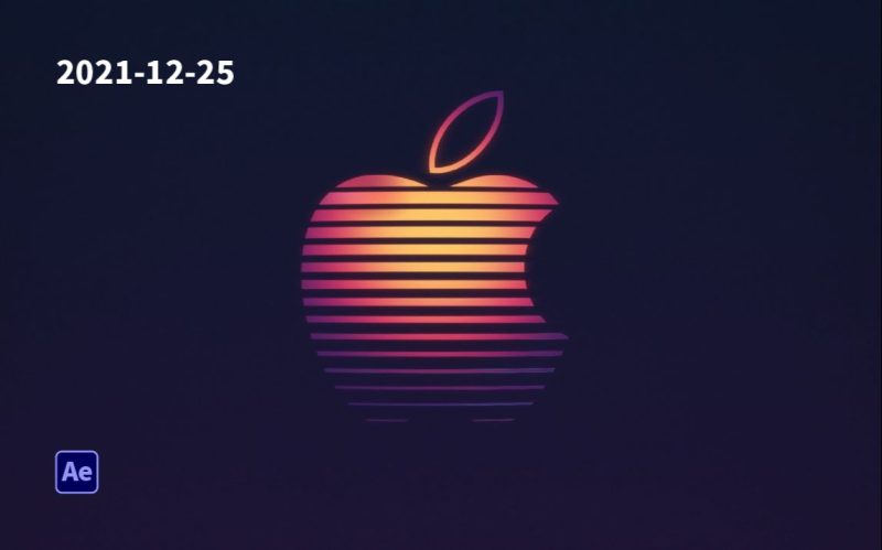 苹果福冈店动态LOGO-太阳鸽鸽资源站