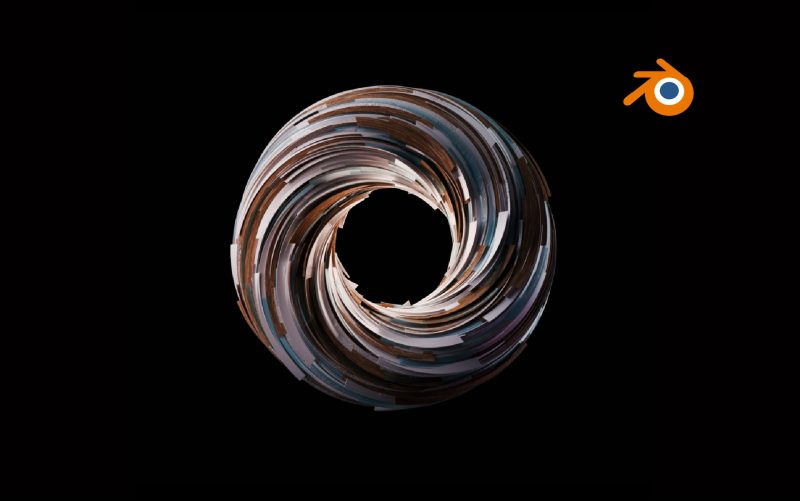 Blender无限螺旋动画-太阳鸽鸽资源站