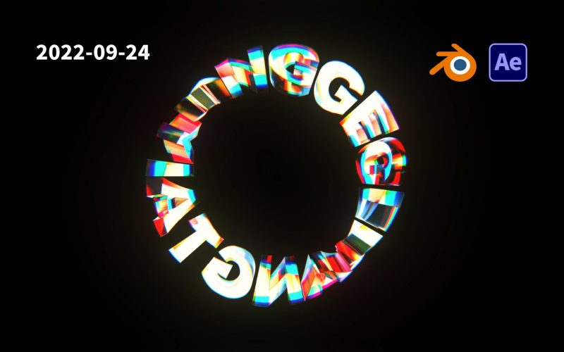 焦散扭曲文字动画-太阳鸽鸽资源站