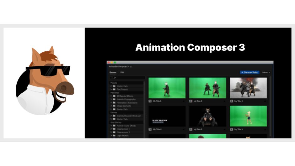 图片[1]-Animation Composer 3马头人文字标题音效MG动画编辑器-太阳鸽鸽资源站