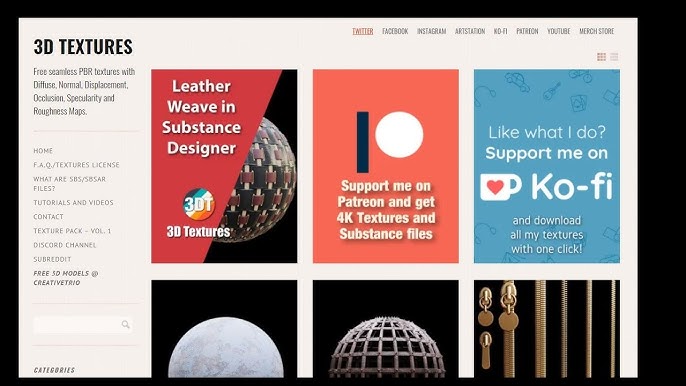 图片[1]-3DTextures.me 免费高质量PBR材质纹理在线资源库-太阳鸽鸽资源站