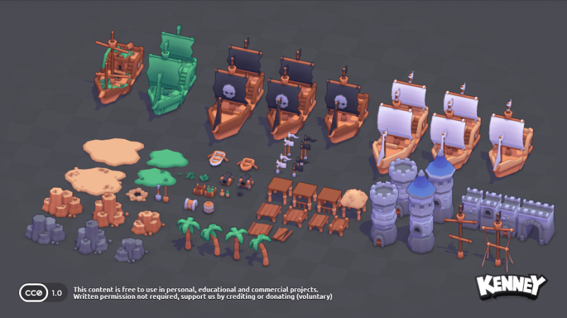 Kenney.nl 海盗工具包-太阳鸽鸽资源站
