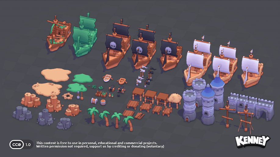 图片[1]-Kenney.nl 海盗工具包-太阳鸽鸽资源站