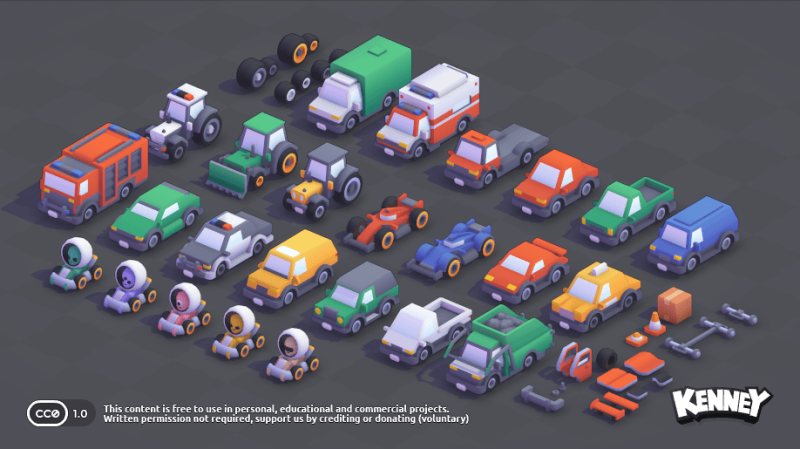 Kenney.nl 汽车套件-太阳鸽鸽资源站