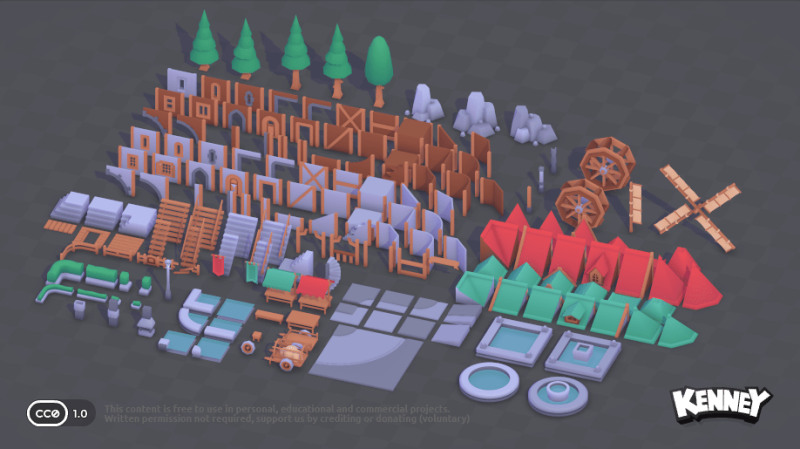 Kenney.nl 奇幻小镇套装-太阳鸽鸽资源站