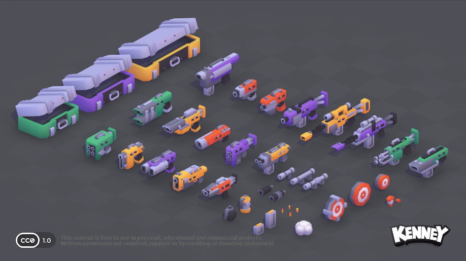 图片[1]-Kenney.nl 爆能枪套装-太阳鸽鸽资源站
