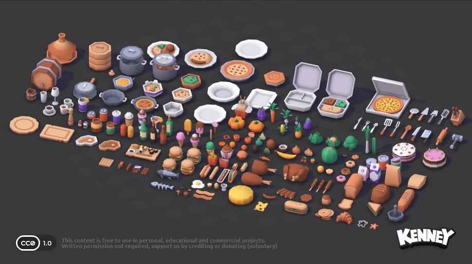 图片[1]-Kenney.nl 食品套装-太阳鸽鸽资源站