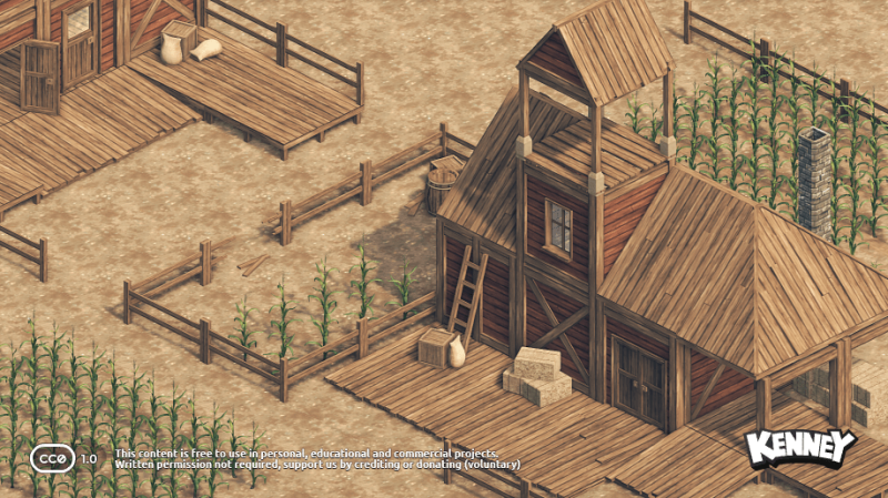 Kenney.nl 等距微缩农场-太阳鸽鸽资源站