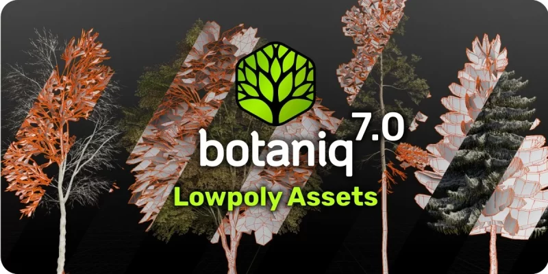 Botaniq Tree And Grass Library V7.1.1 Blender植物树木草地模型预设-太阳鸽鸽资源站