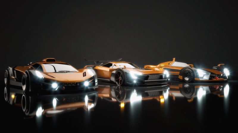 Kitbash3D – Veh: Supercars 赛车汽车3D模型-太阳鸽鸽资源站